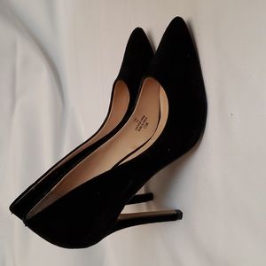 Neiman Marcus black suede pumps